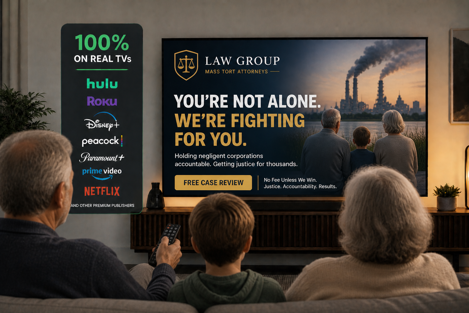 Streaming TV screens