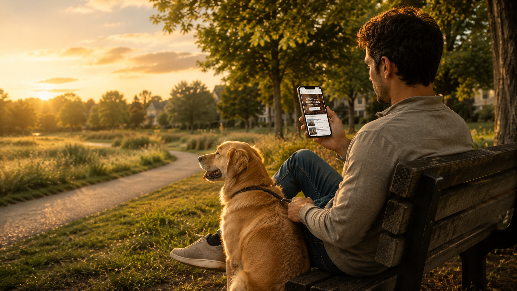 Programmatic display advertising reaching a person on their phone during the day