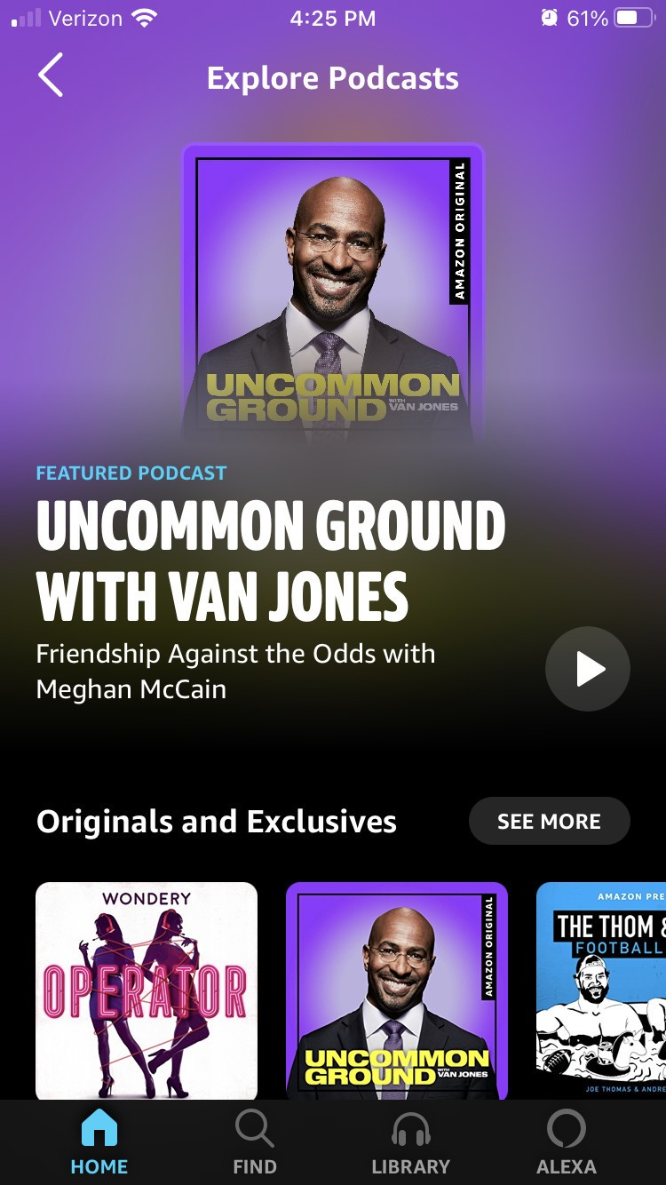 Listening on Amazon Music