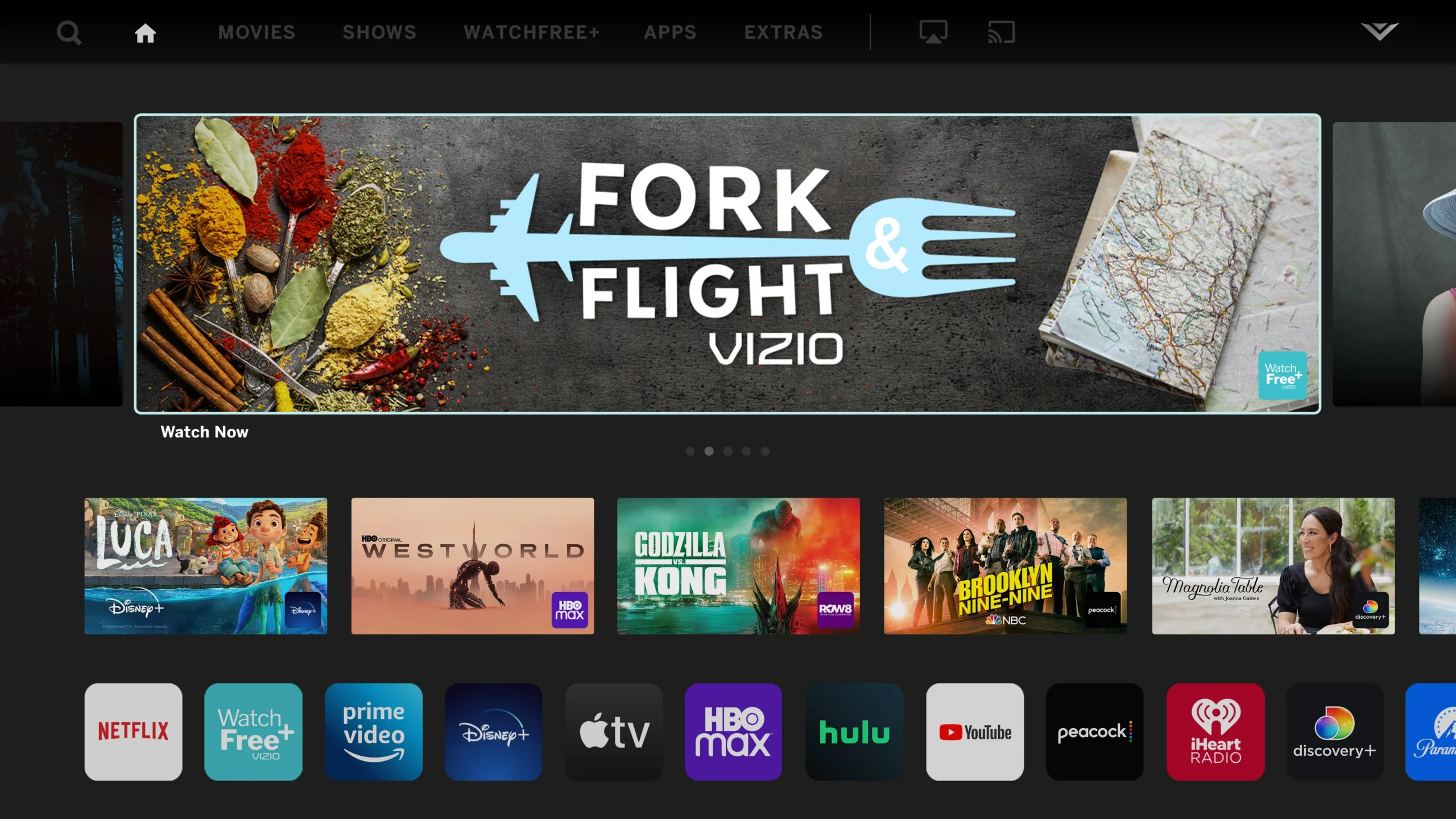 The Vizio content guide